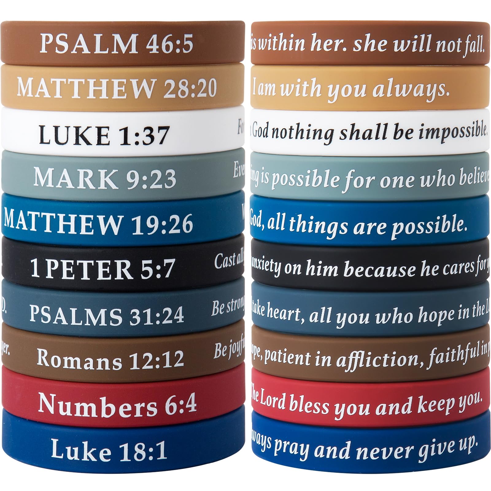 Bible Verses Bracelets Christmas Religious Silicone Bracelets Rubber Bible Verses Wristbands Inspirational Silicone Wristbands S